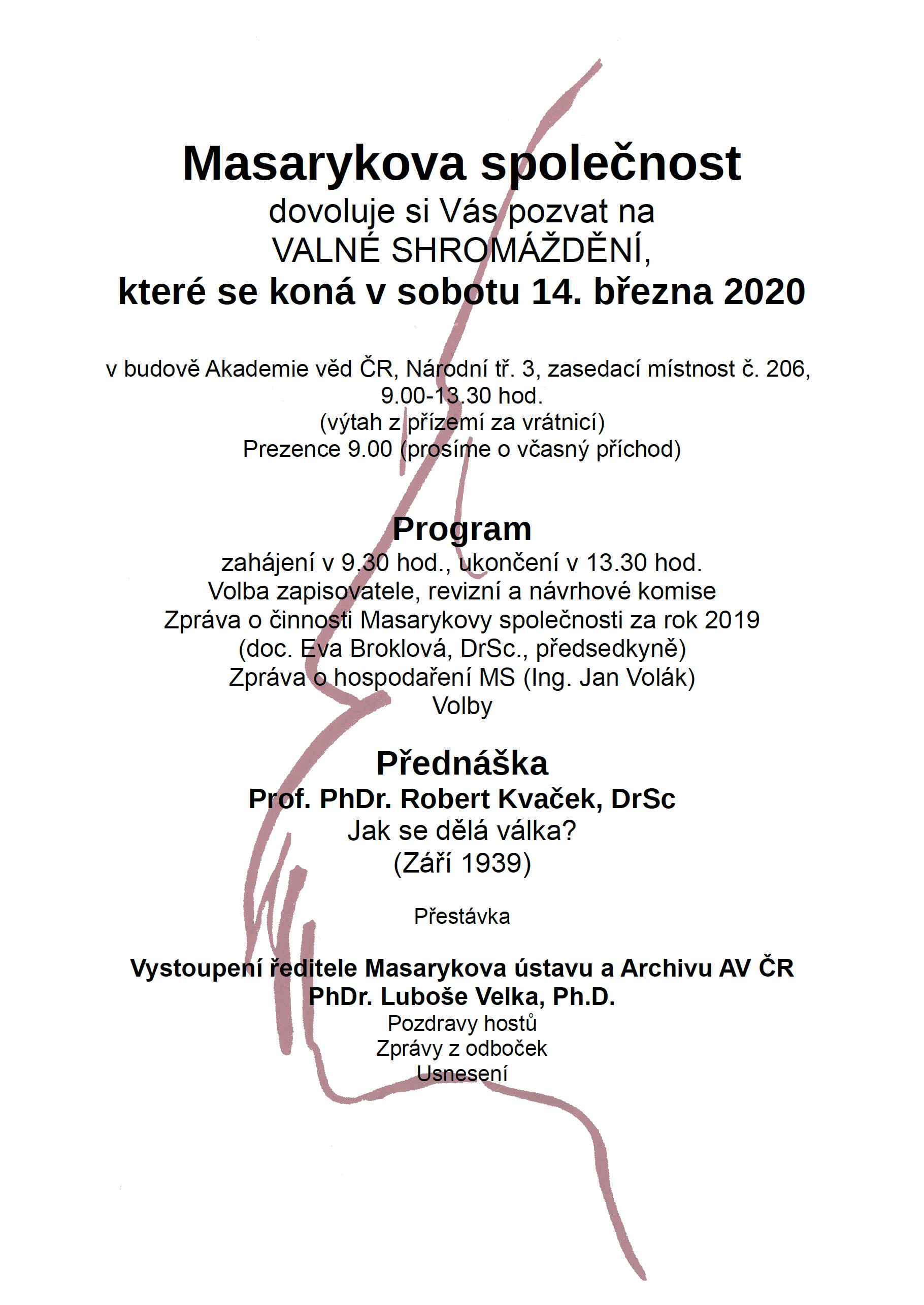 2020 03 14 Valné shromáždění Masarykovy společnosti