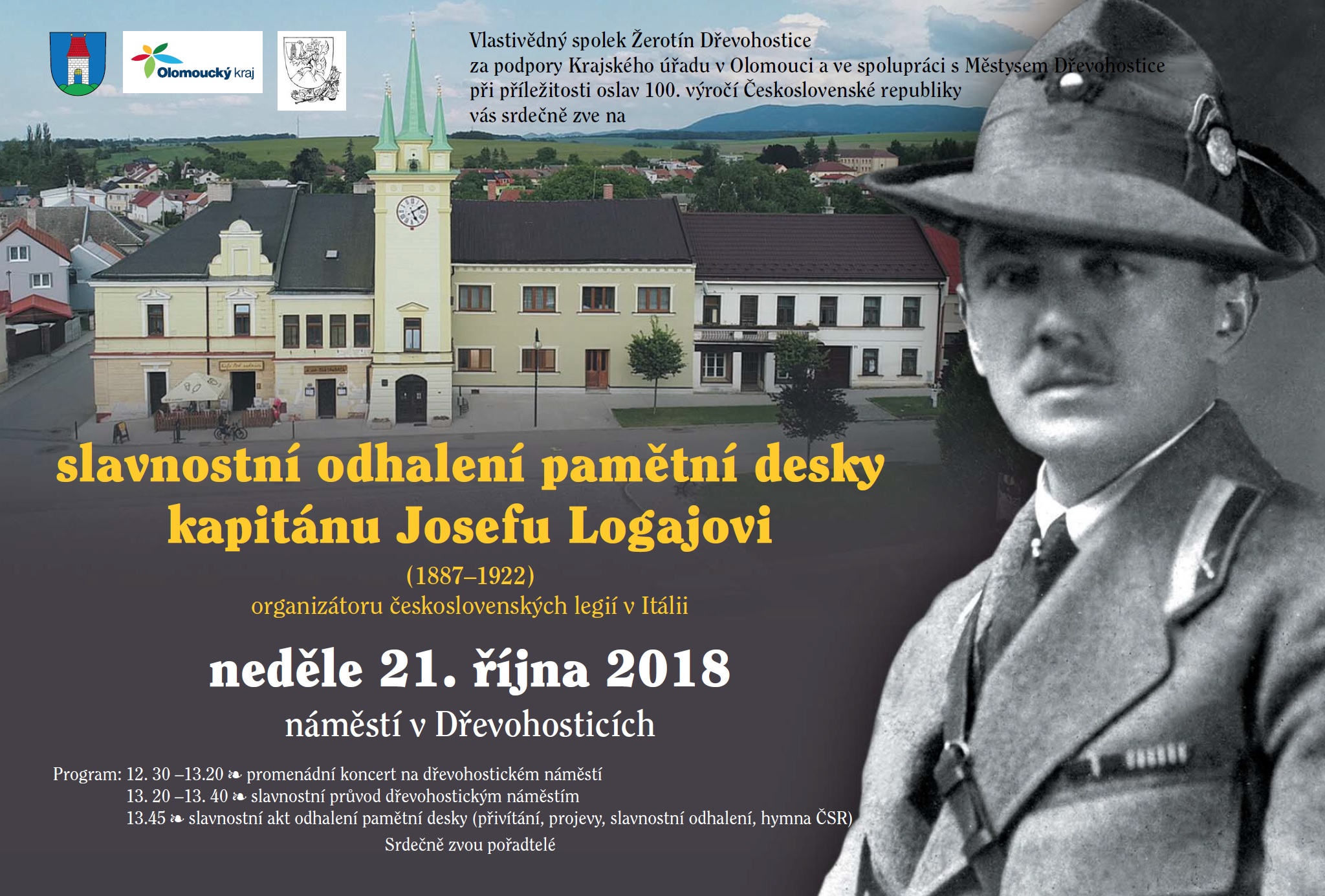 2018 10 21 Slavnostní odhalení pamětní desky kapitánu Josefu Logajovi