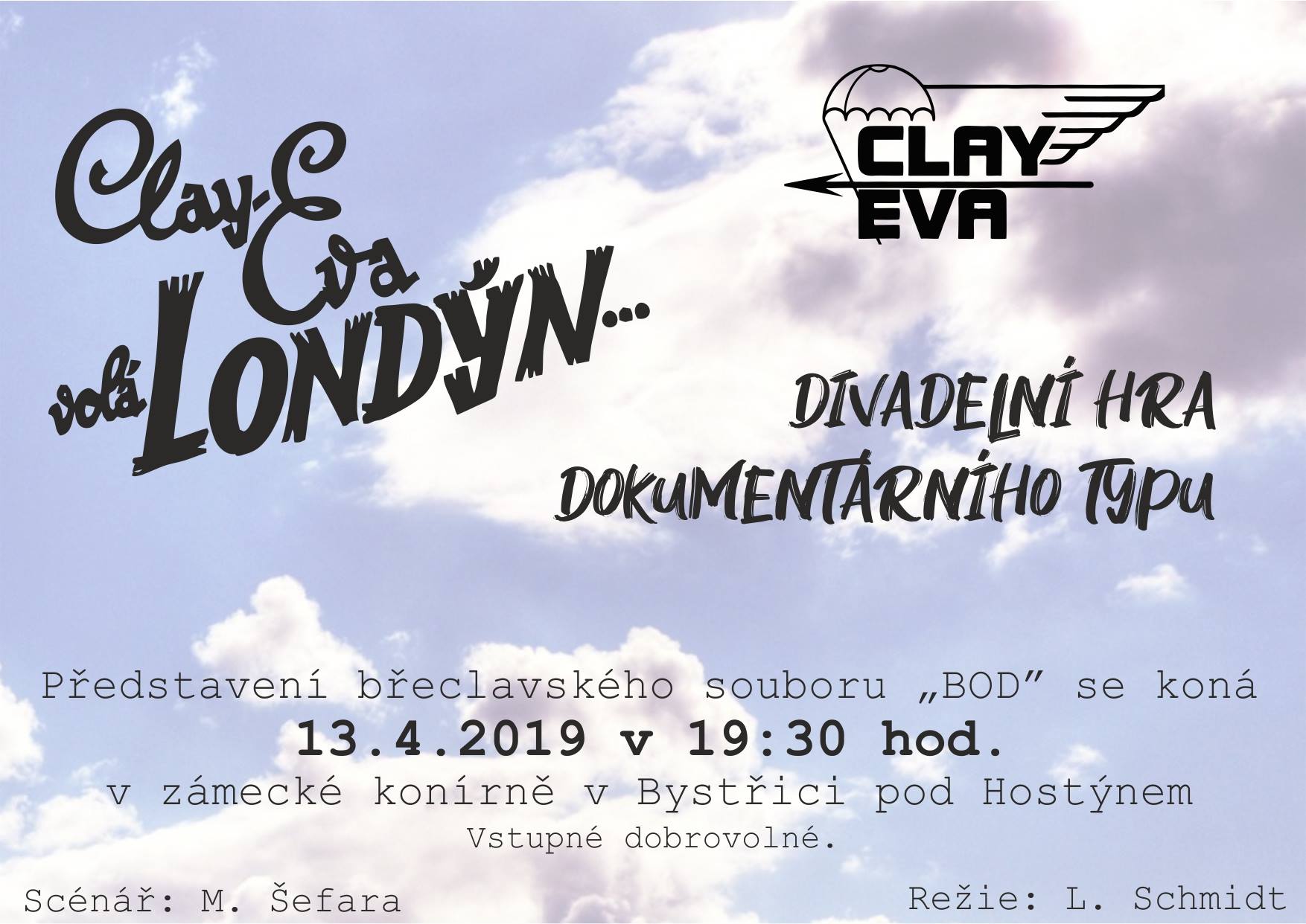 2019 04 13 Clay Eva volá Londýn