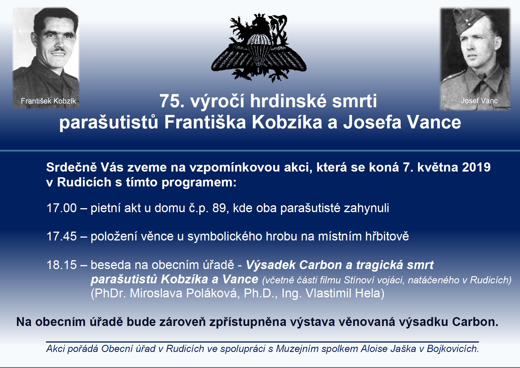 2019 05 07 Vzpomínka na Františka Kobzíka a Josefa Vance