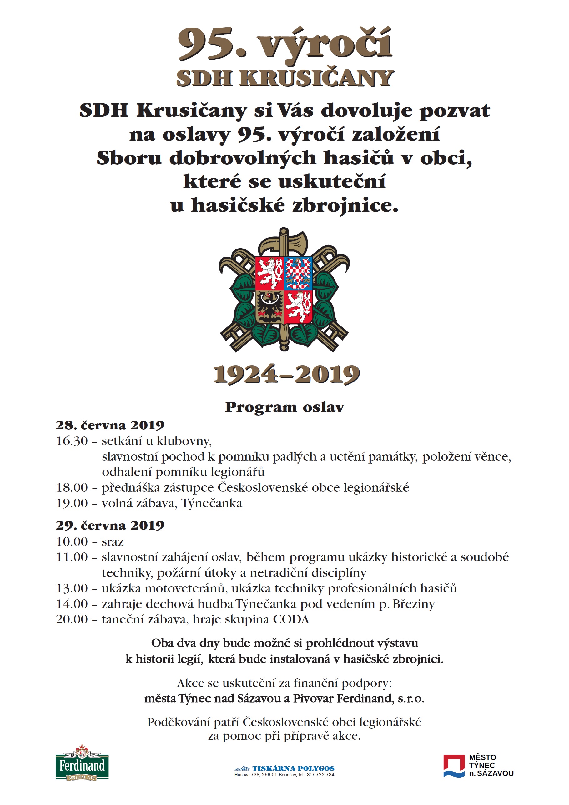 2019 06 28 95. výročí SDH Krusičany