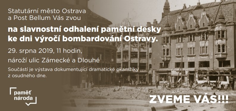 2019 08 29 Odhalení pamětní desky bombardování Ostravy