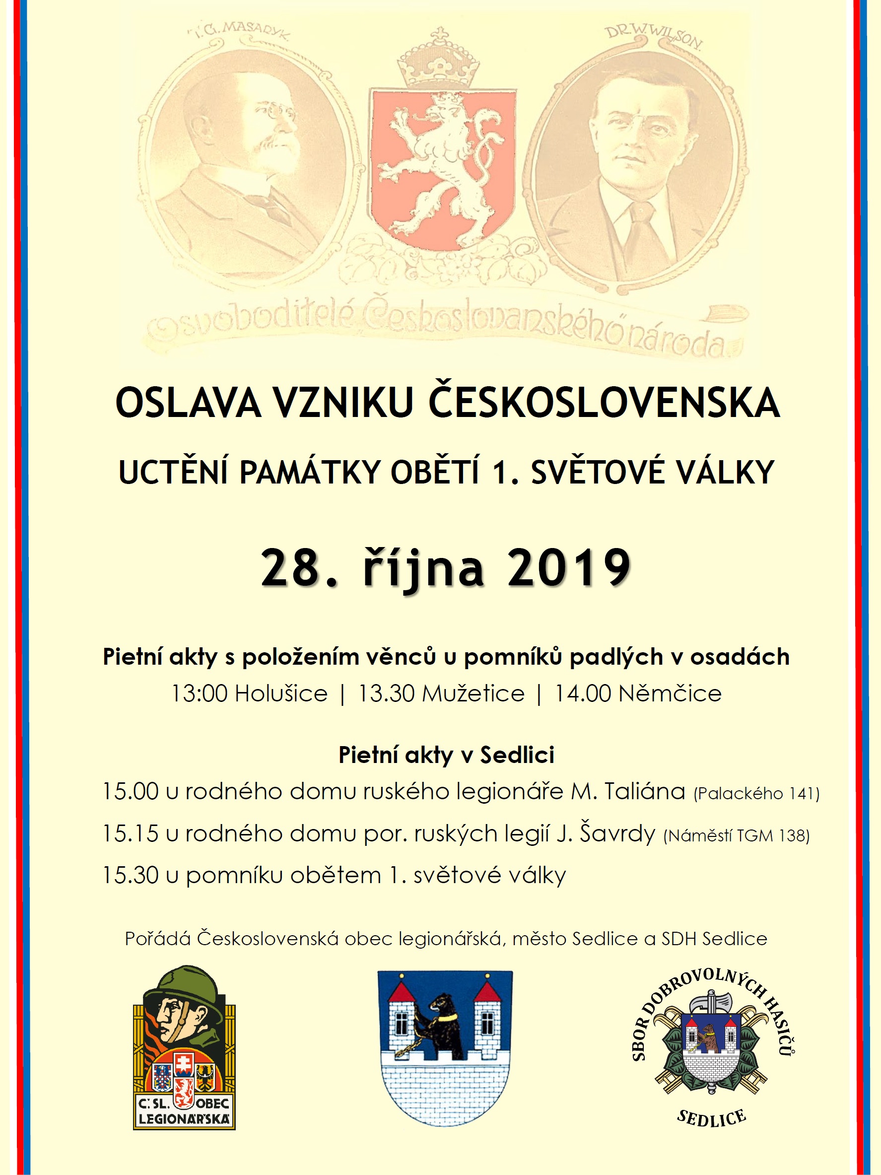 2019 10 28 Oslavy vzniku ČSR v Sedlici