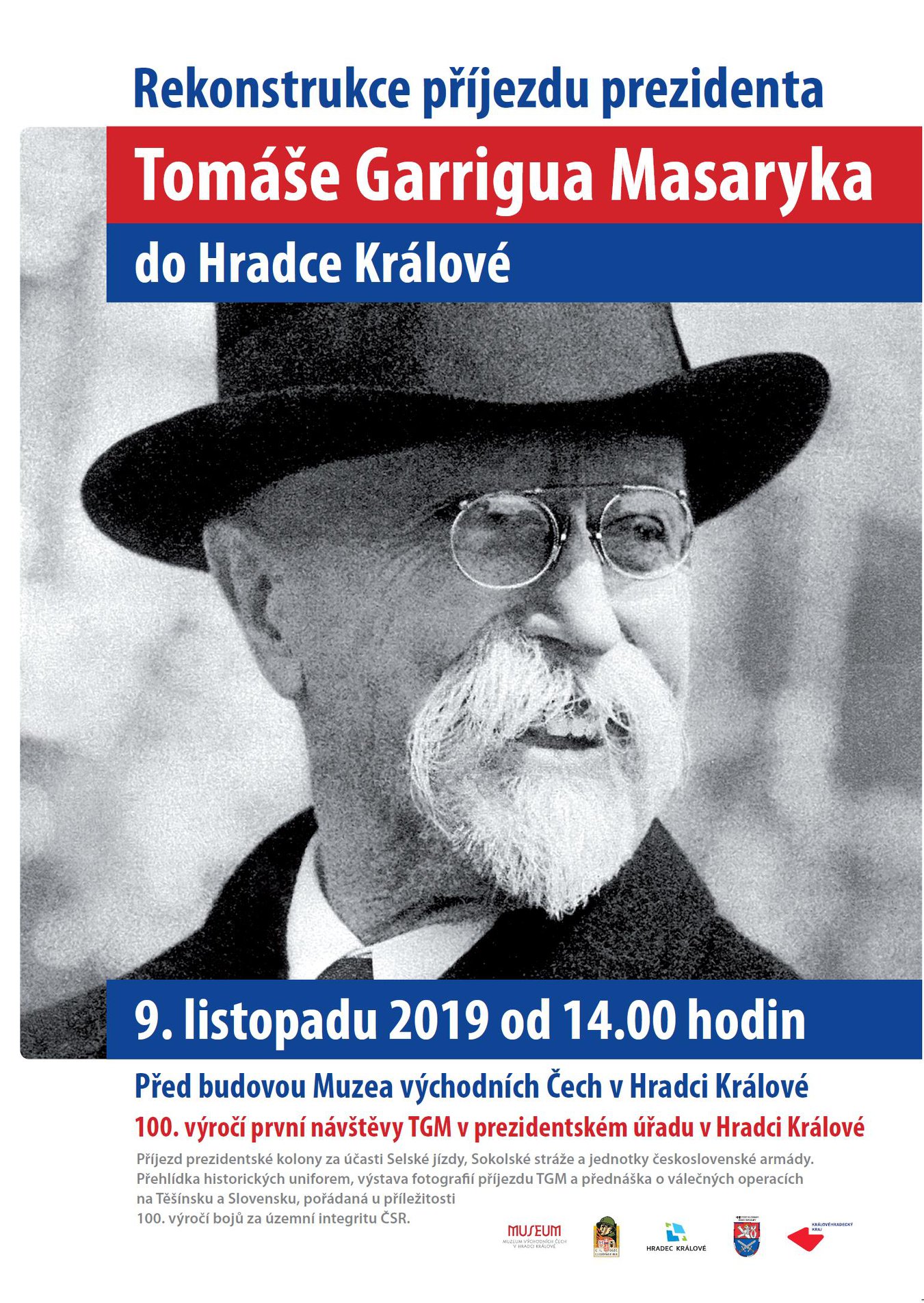 2019 11 09 Příjezd TGM do Hradce Králové