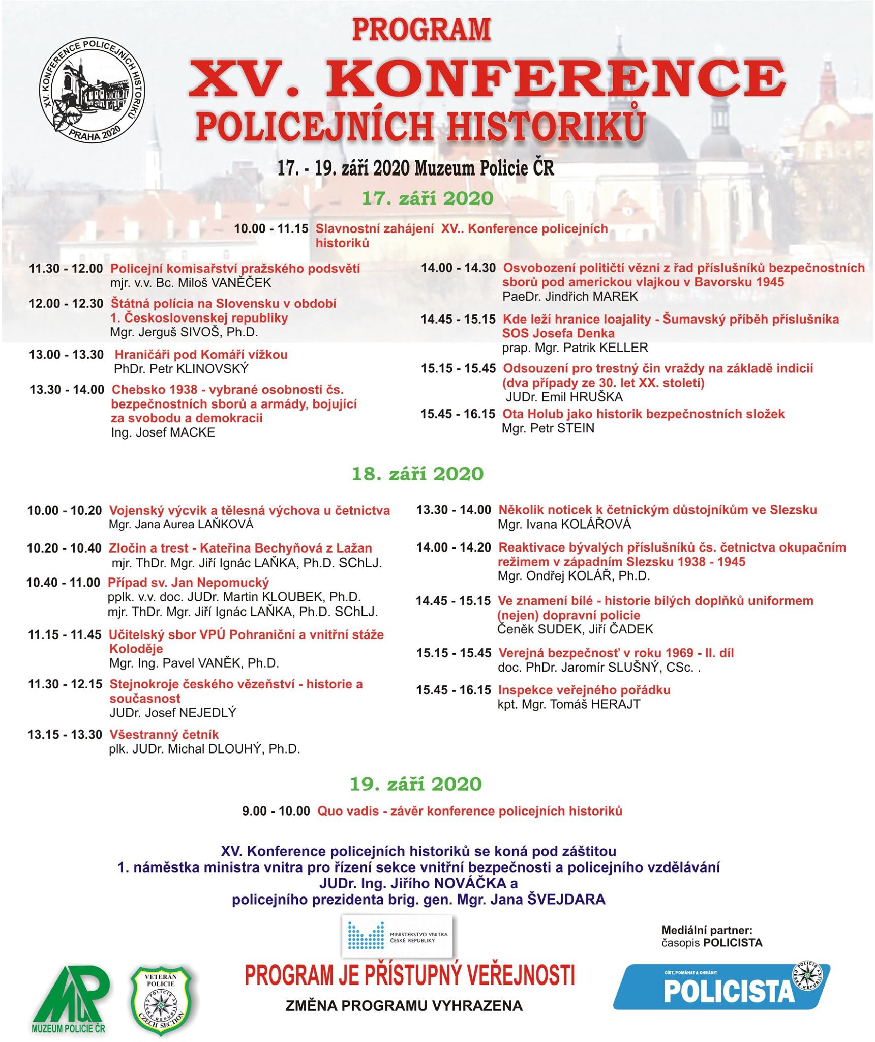 2020 09 17 Konference policejních historiků program