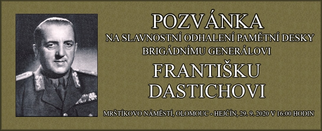 2020 09 29 Ohalení pamětní desky Františku Dastichovi