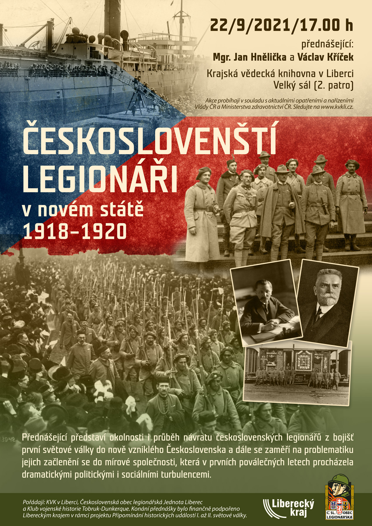 2021 09 22 Českoslovenští legionáři v novém státě 1918 1920