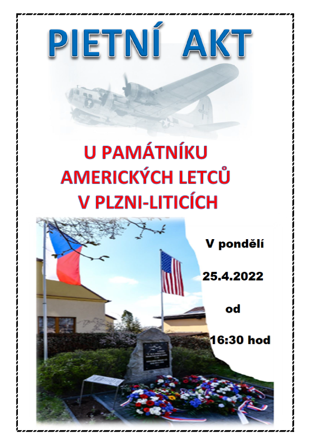 2022 04 25 Pietní akt u pomníku amerických letců Litice