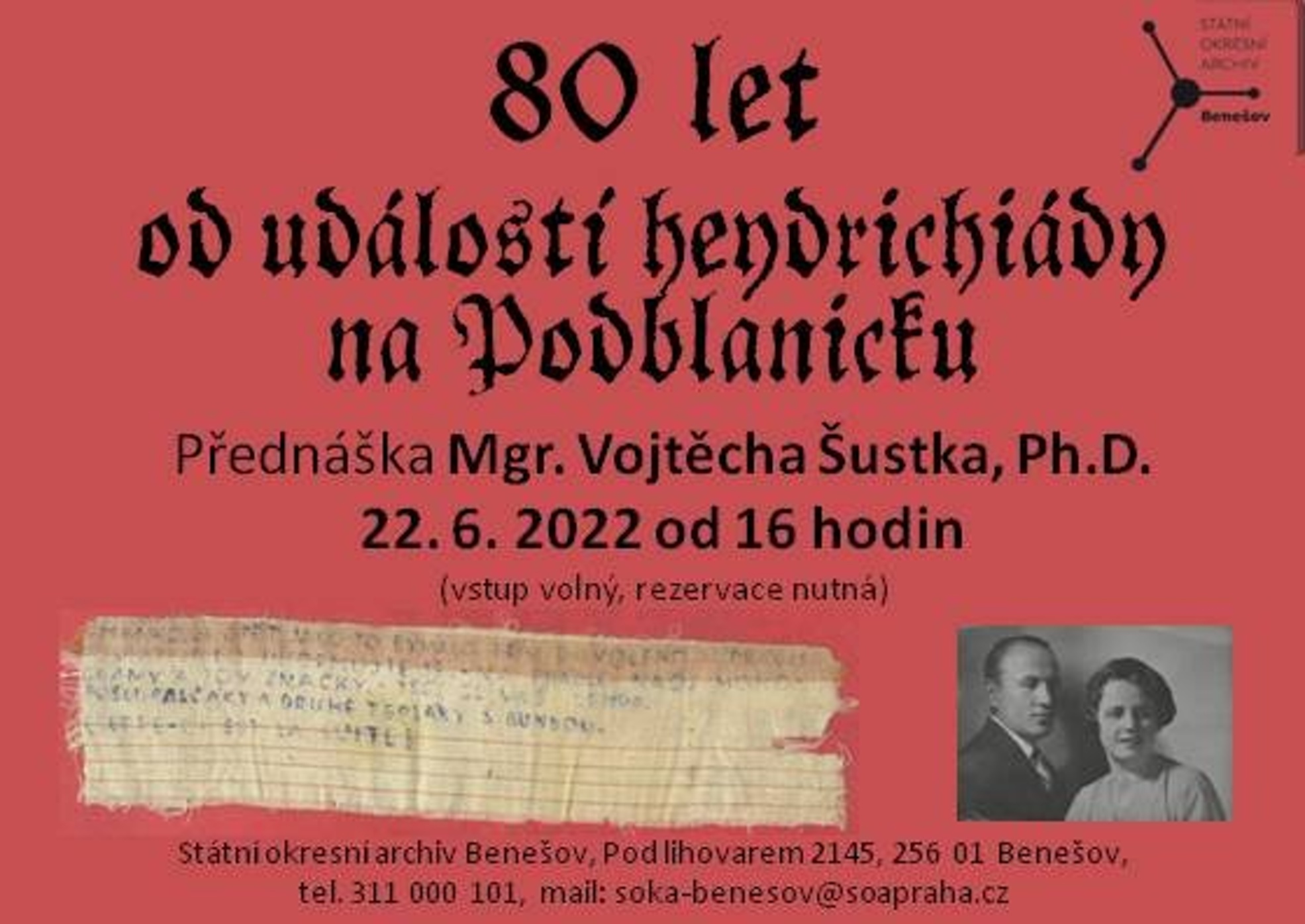 2022 06 22 80 let událostí heydrichiády na Podblanicku