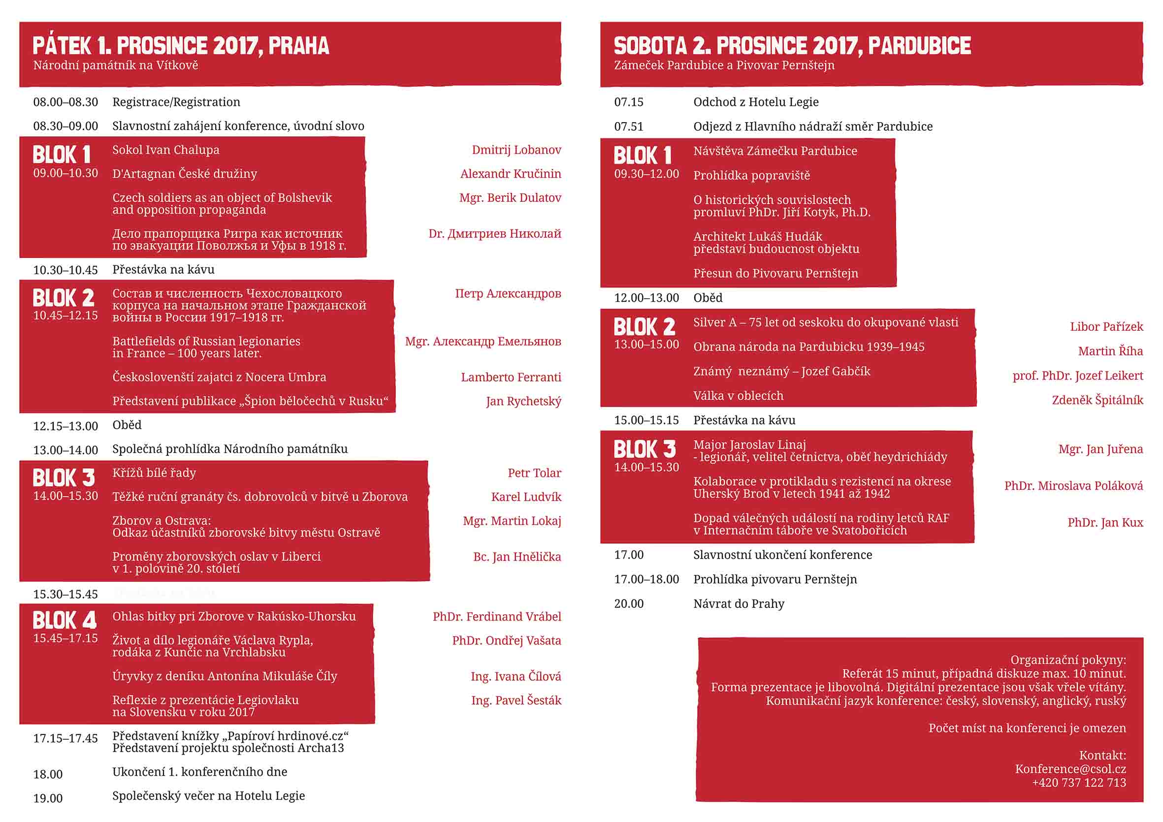 KONFERENCE 2017 PROGRAM M