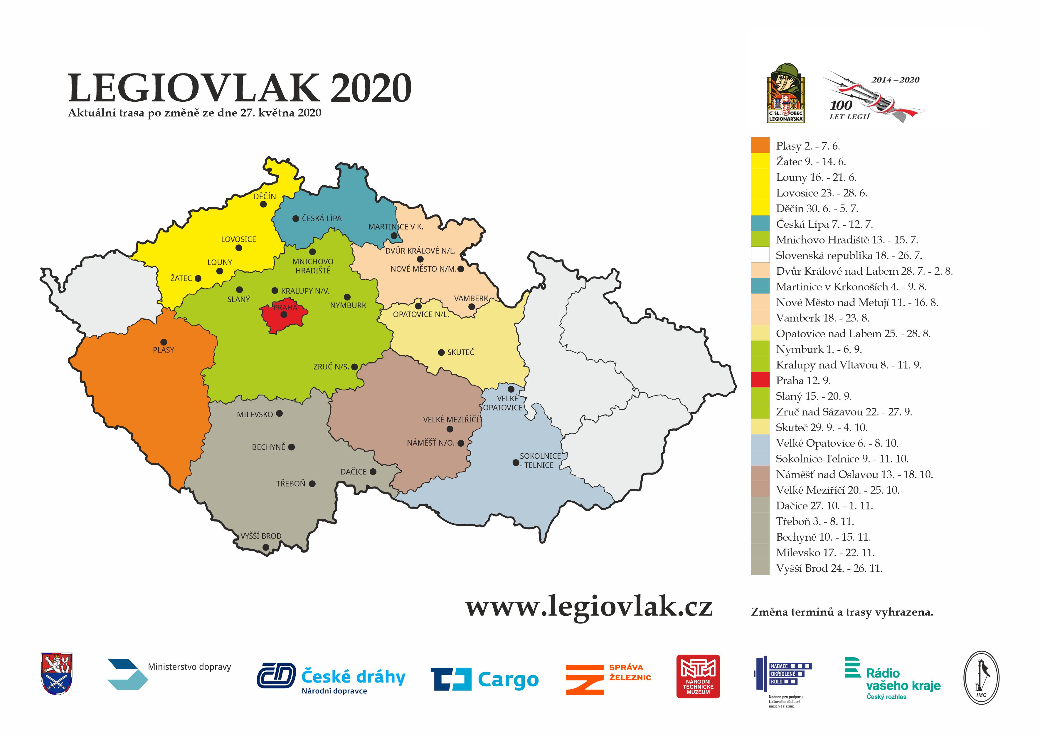 MAPA LEGIOVLAK 2020 KORONAVIRUS