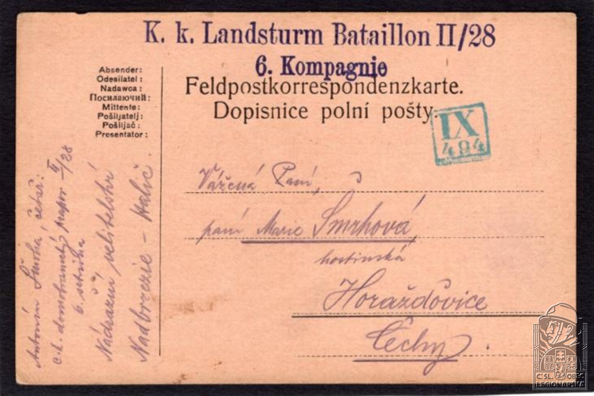 Korespondenční karta (107361.600)