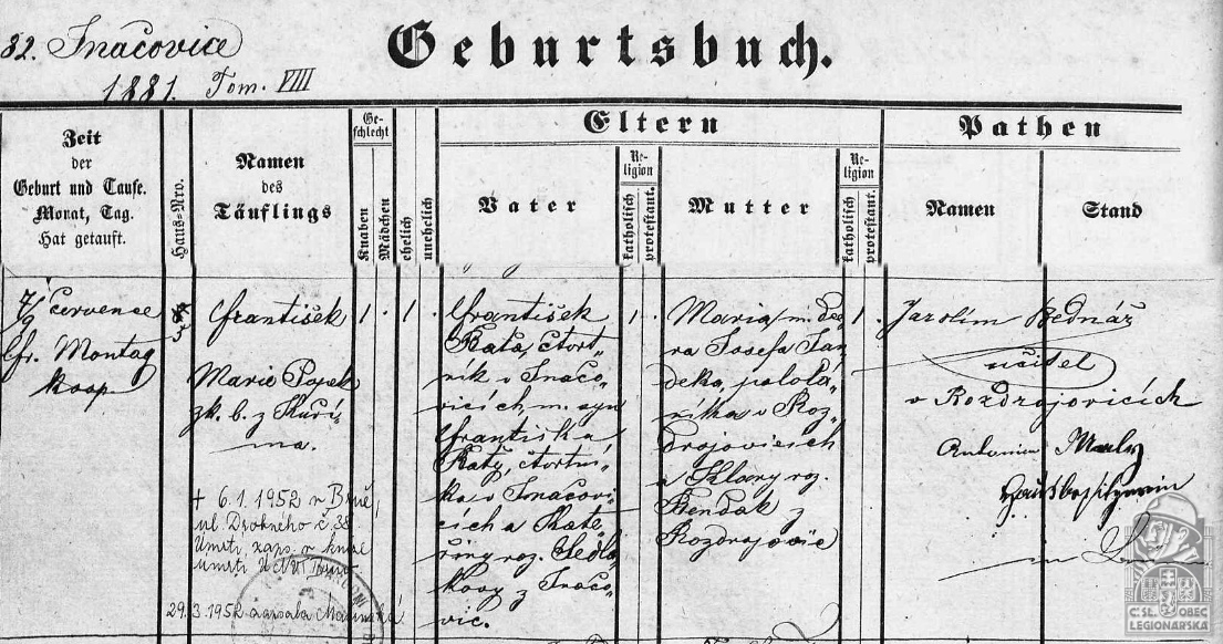 Matrika narozených Kuřim 1267 (Acta Publica)