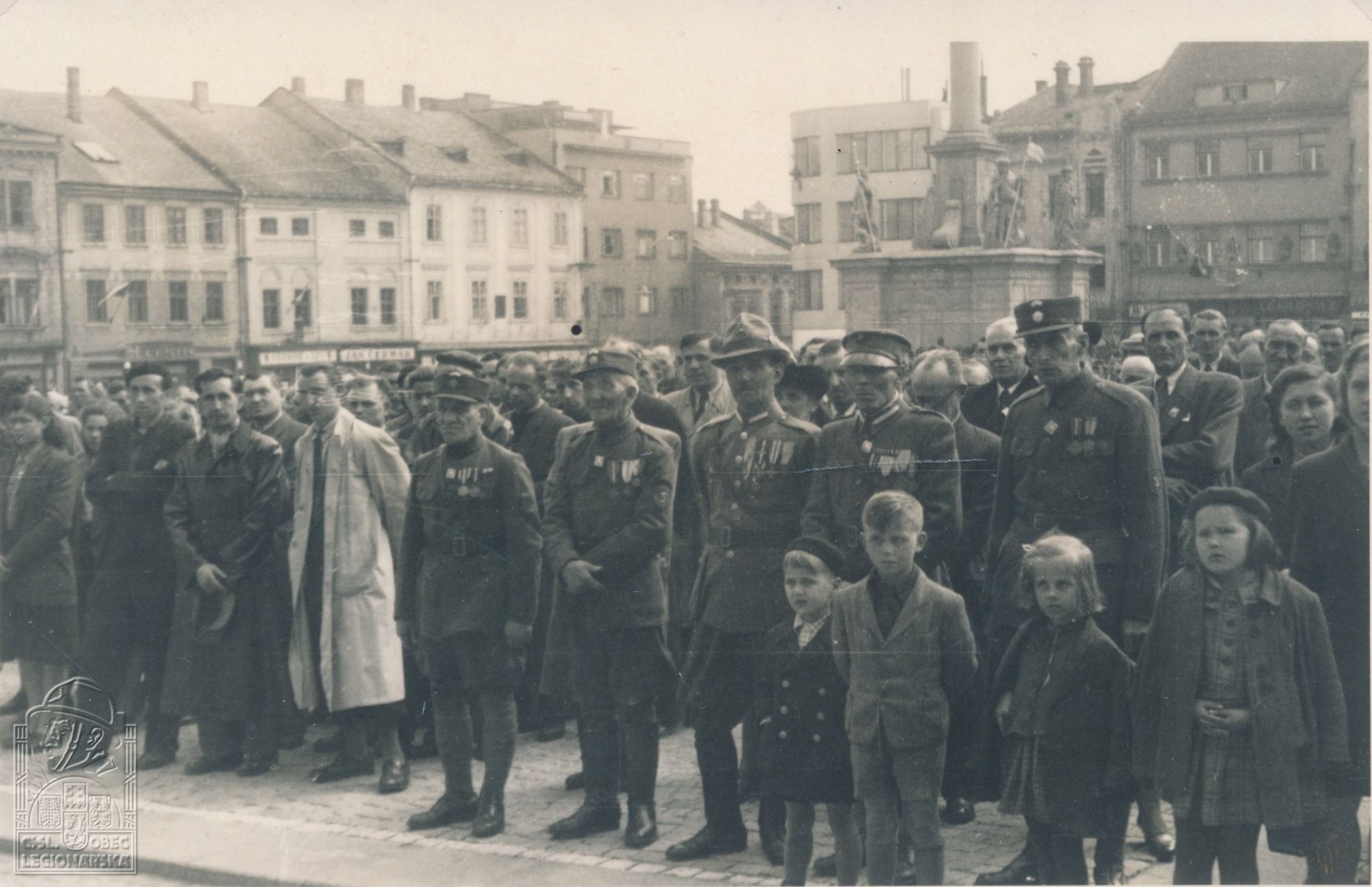 Legionářské oslavy na náměstí v Kroměříži 1937