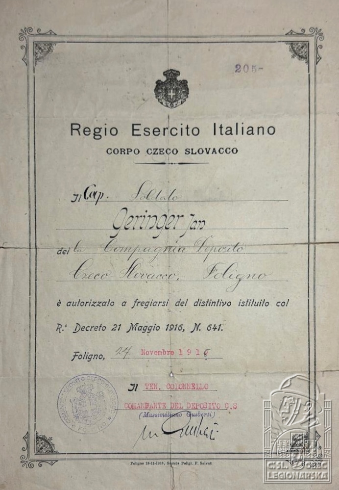 Dekret od pamětní medaile italsko rakouské války