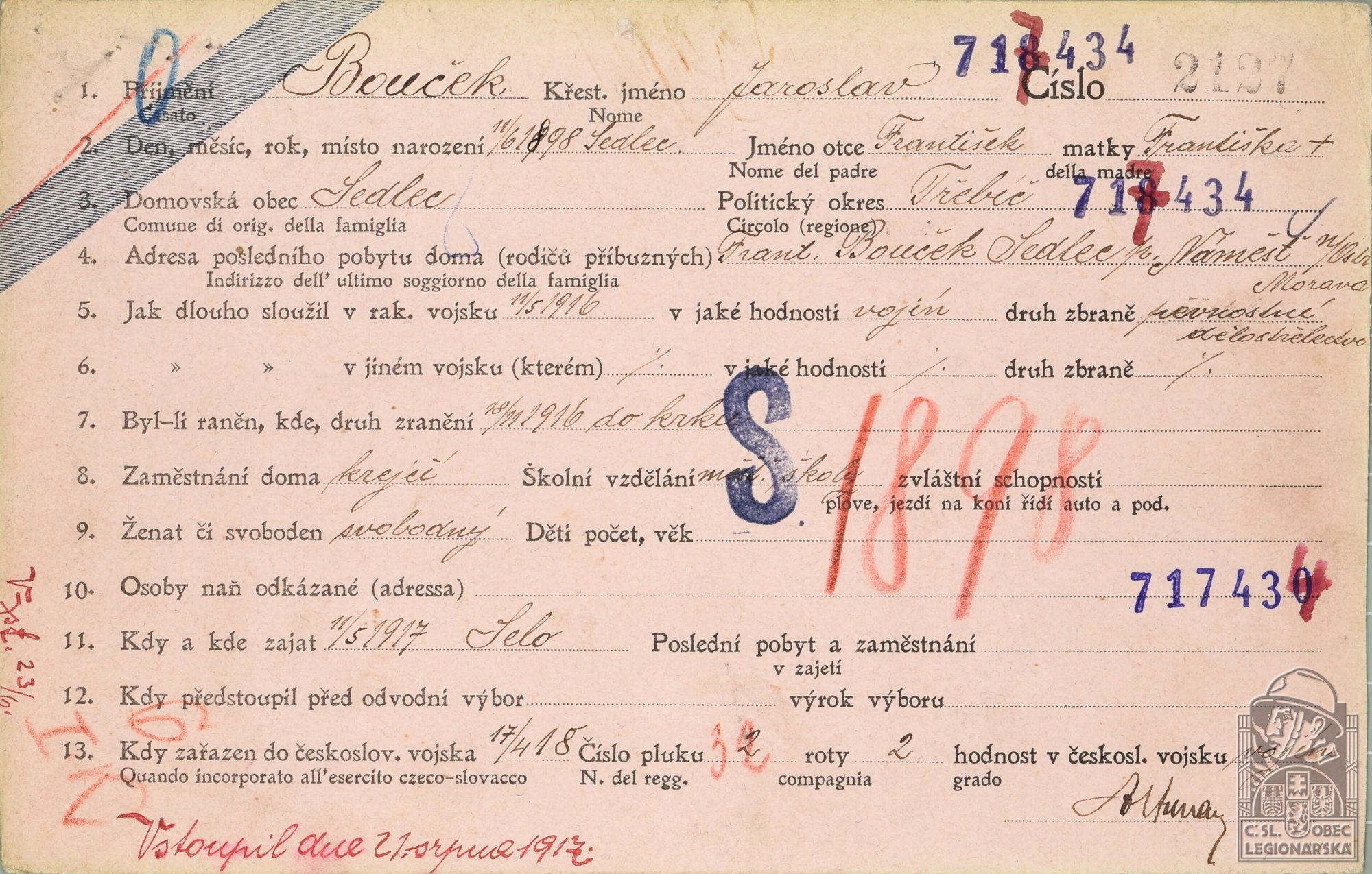 Karta legionáře (DSMO-VÚA)