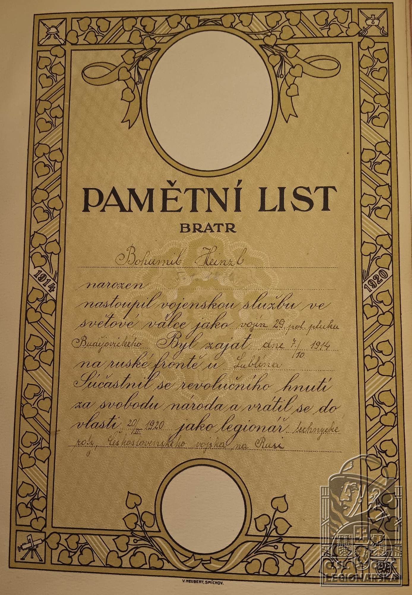 Pamětní list