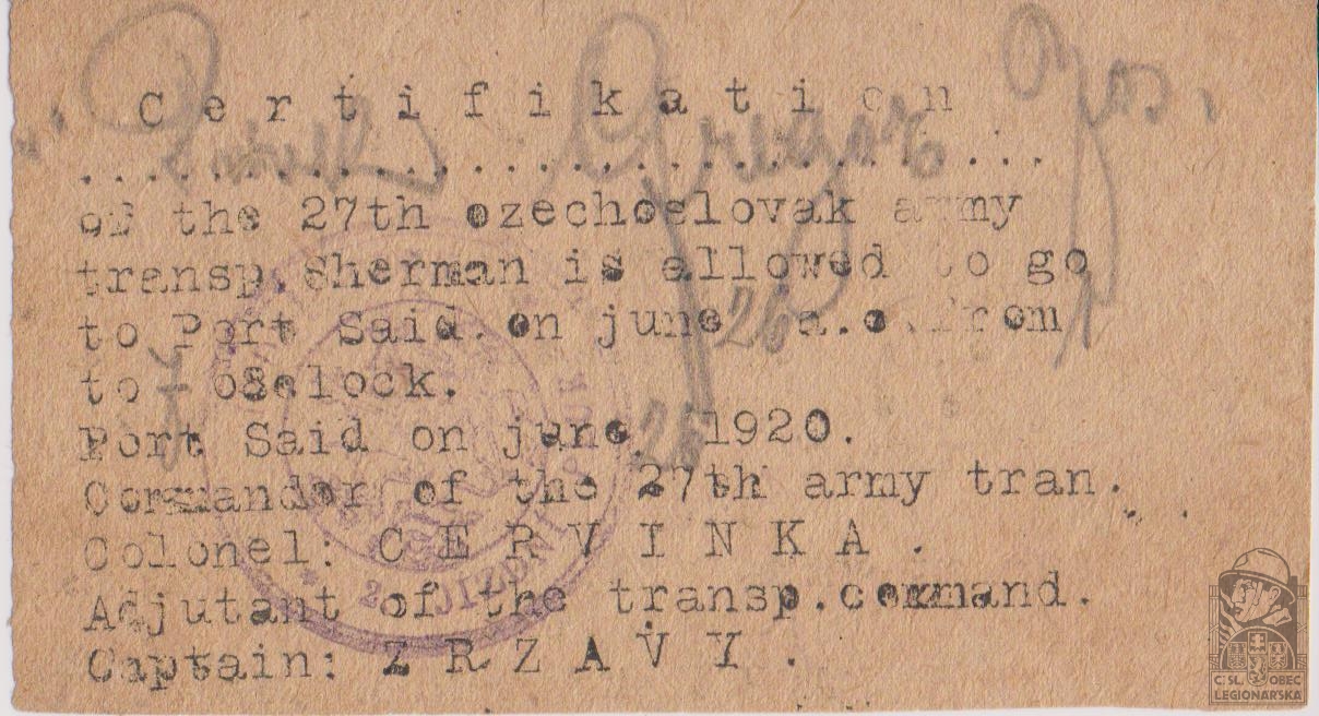 certifikát sherman (32506.605)