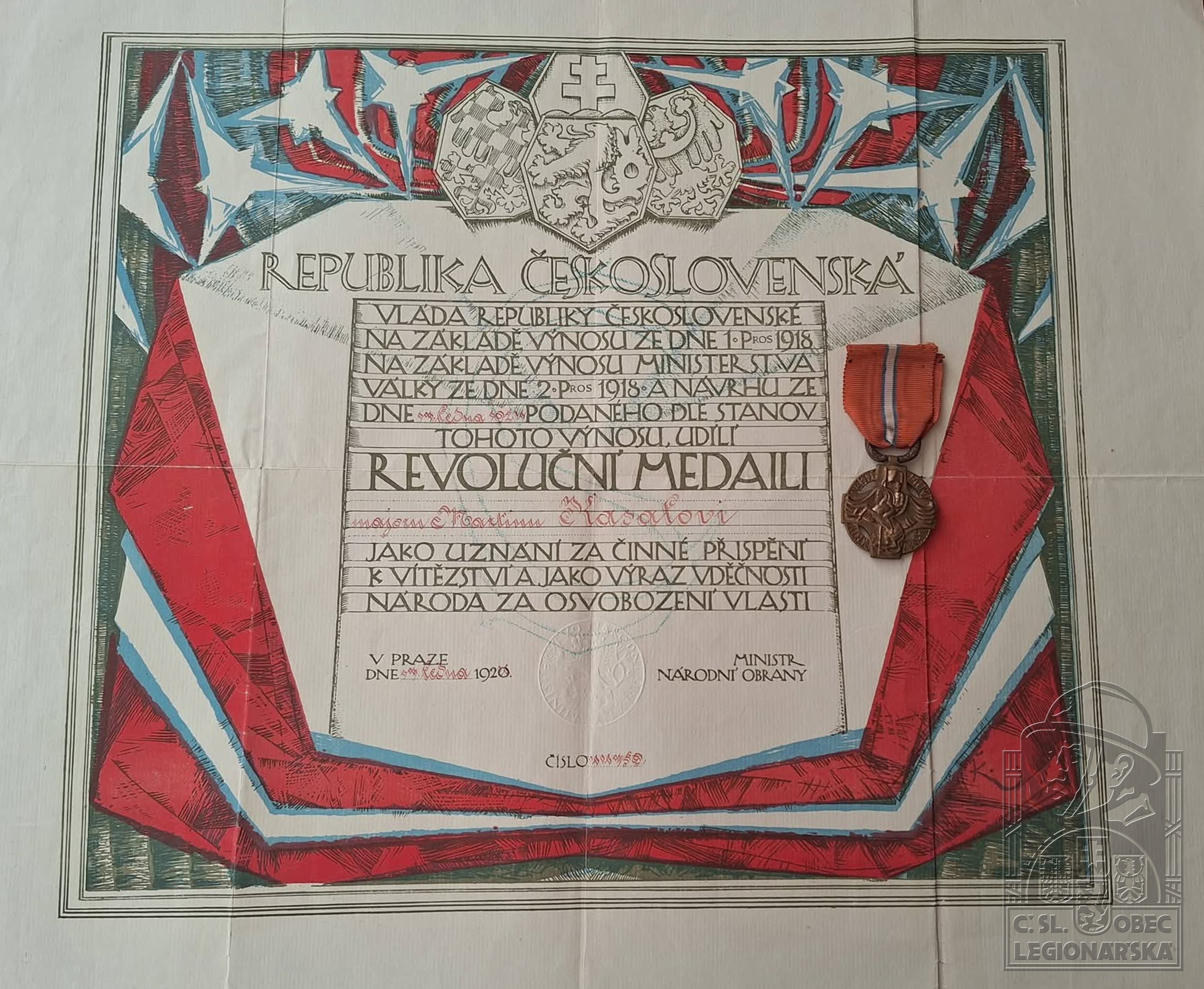 Dekret k Revoluční medaili