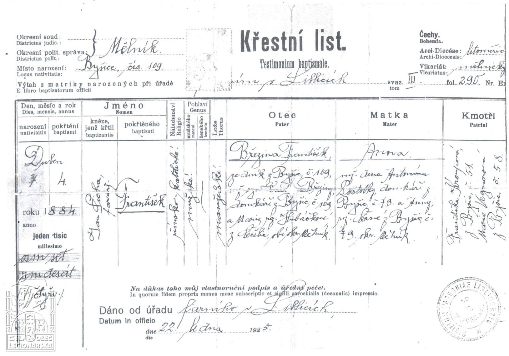 Křestní List (4163.609)