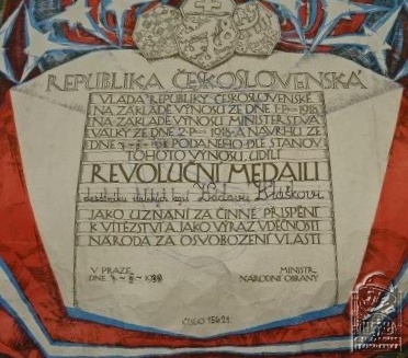 Dekret k Čs. revoluční medaili