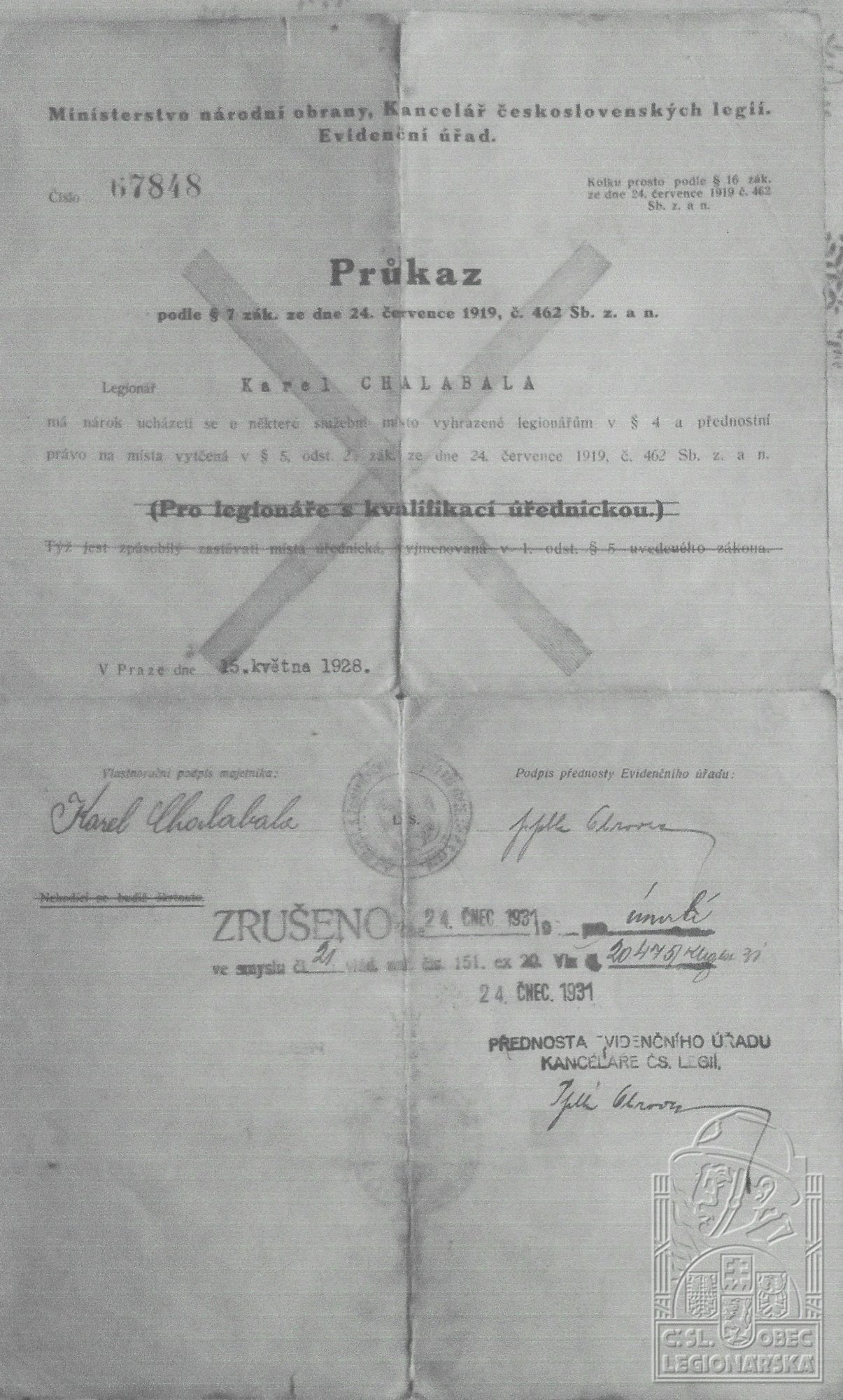 Průkaz Kleg (46966.605)