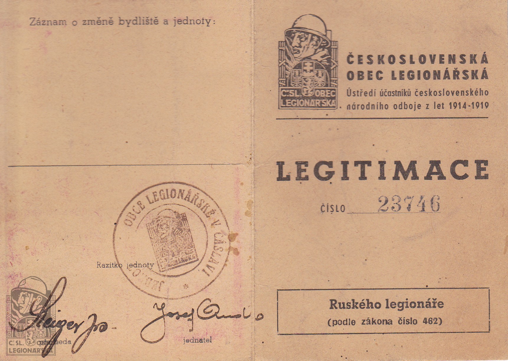 Legitimace ČsOL M.Jiránka (48202.609)