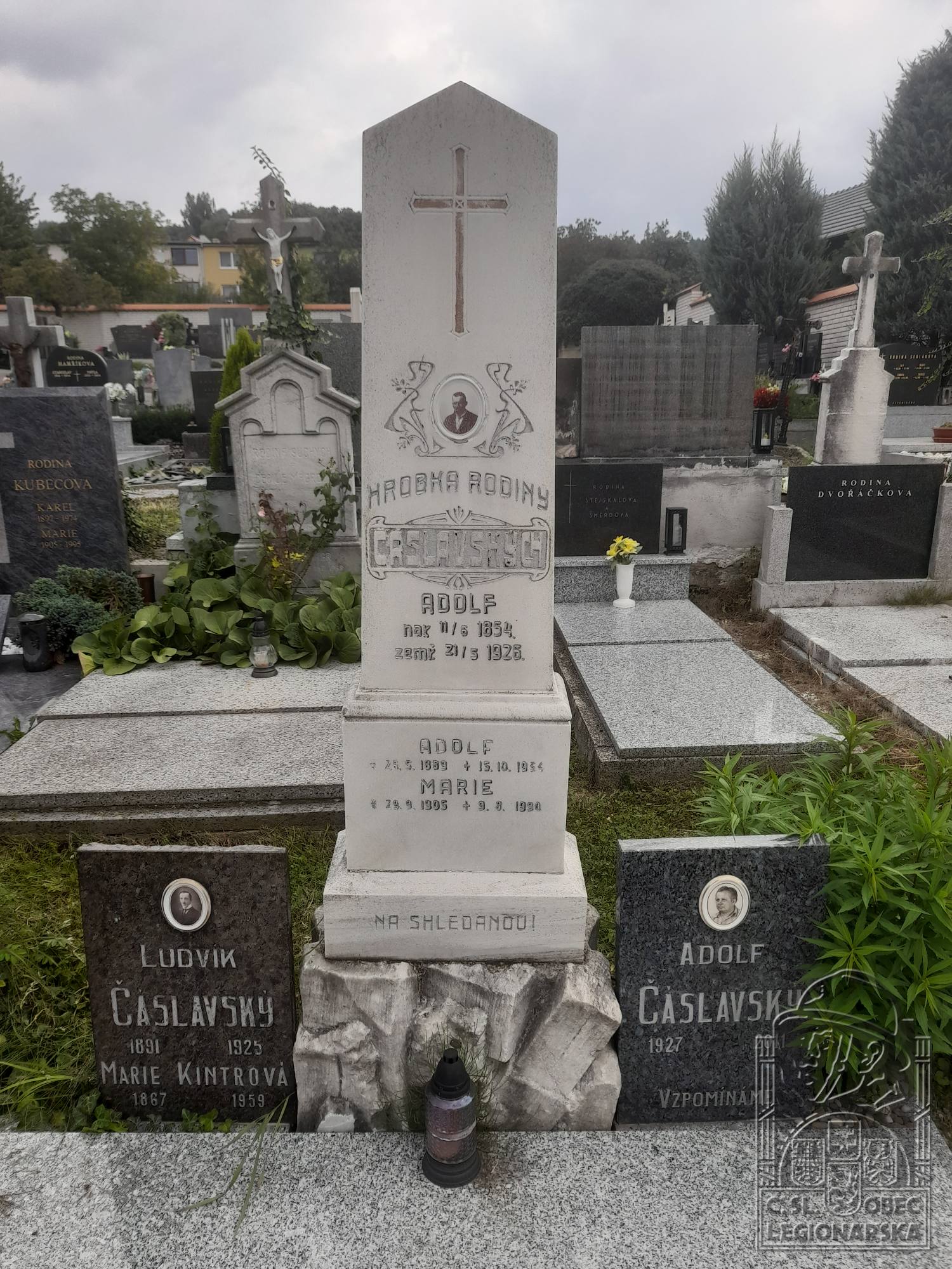 Hrob na hřbitově v Kunštátě