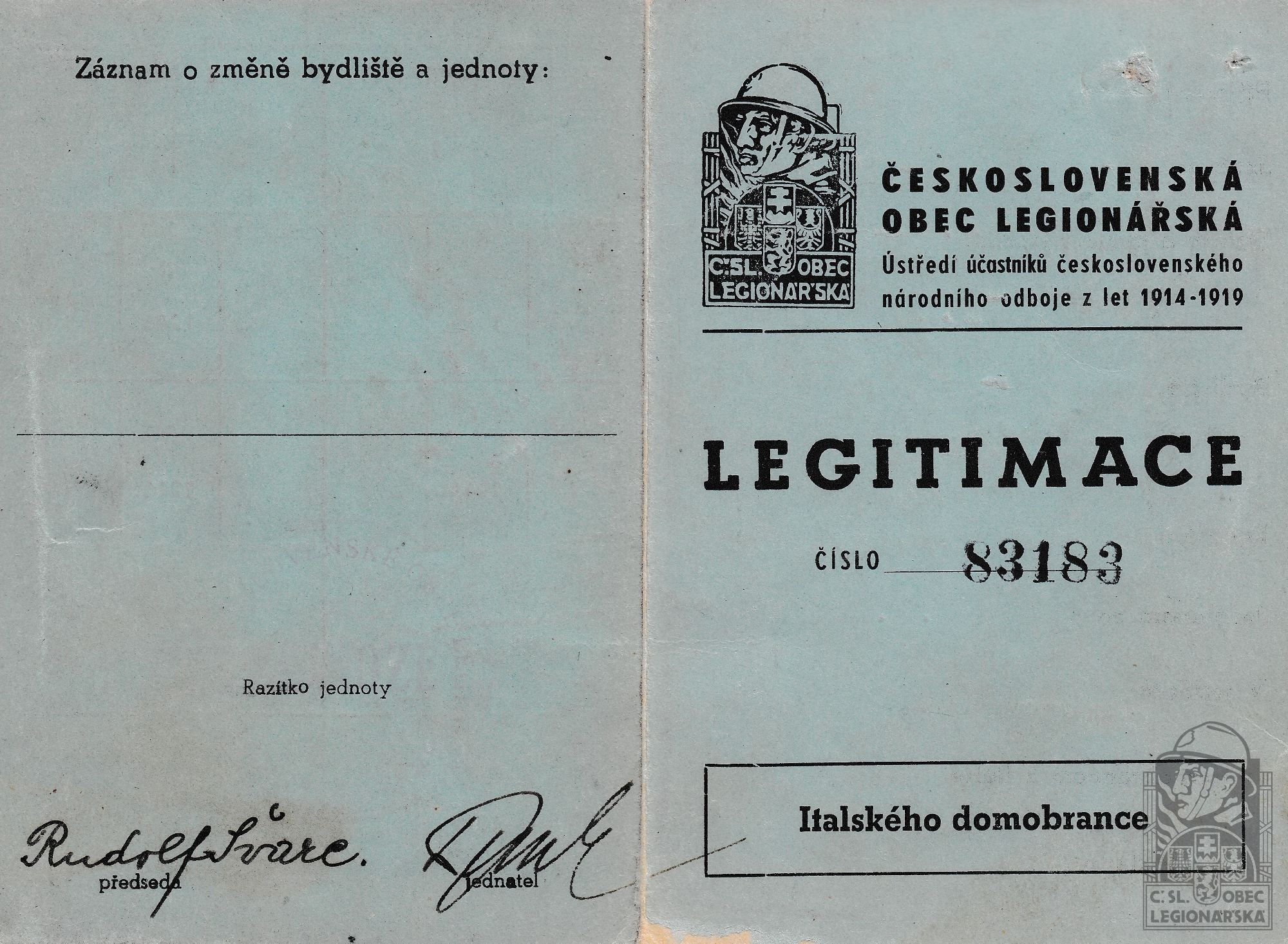 Legitimace ČsOL (6499.600)