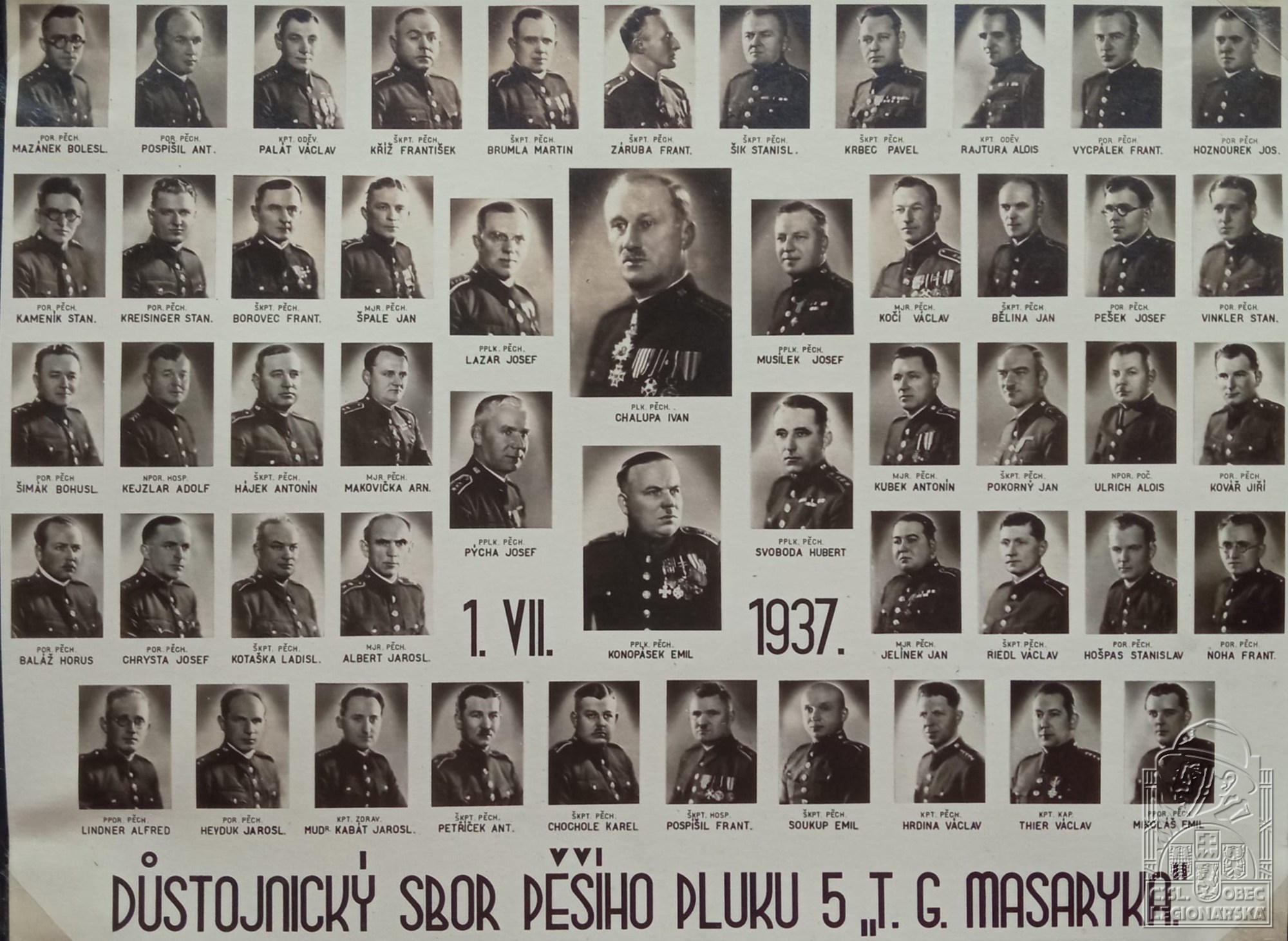 Důstojnický sbor 5.pluku TGM (85743.010)