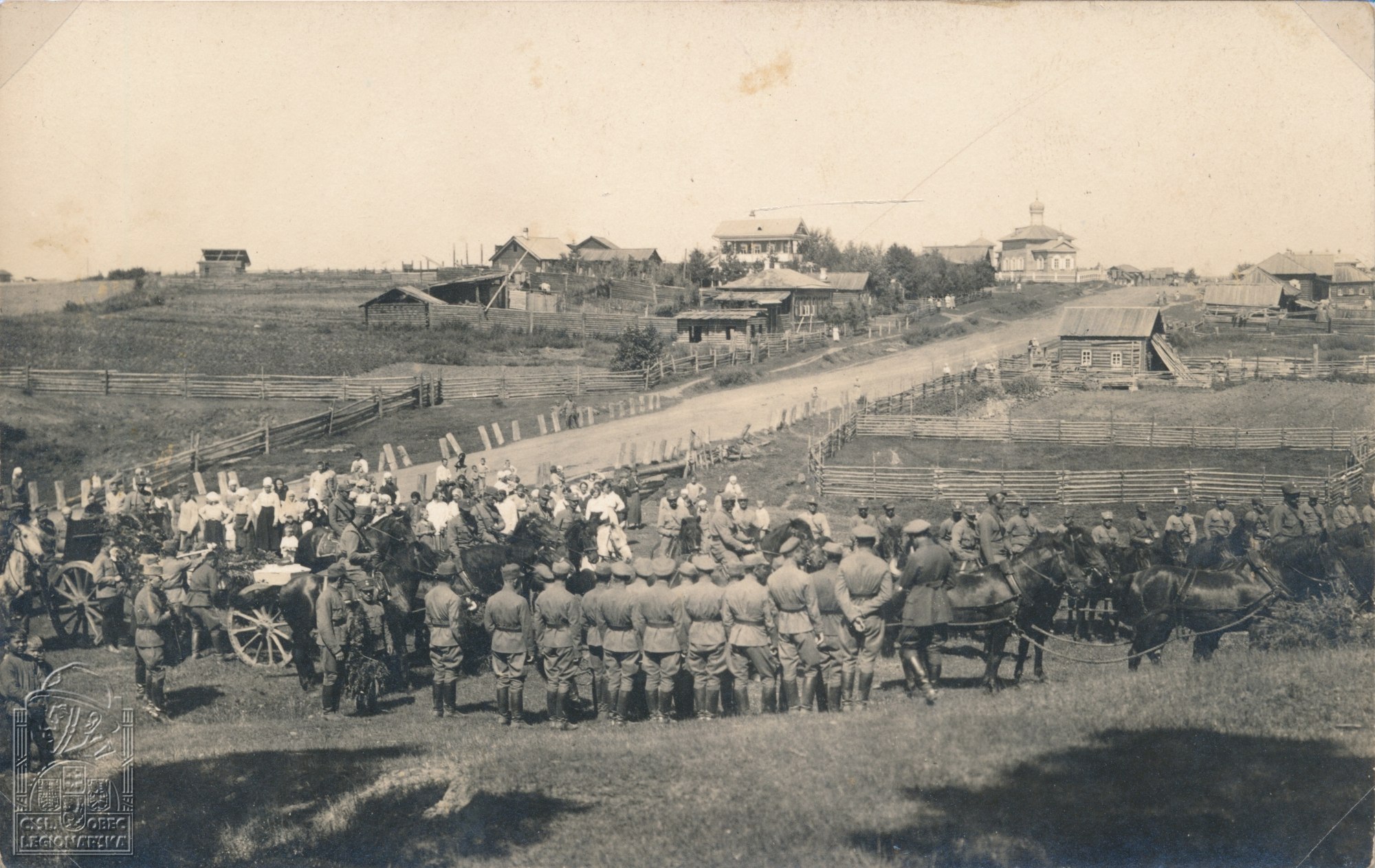 Smuteční průvod za E. Smitku hřbitov u Čeremchova (98932.018)